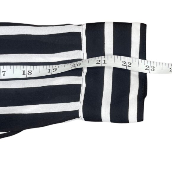 Express Women's Portofino Black White Striped Shirt Dress Roll Tab Sleeve XS - Picture 11 of 16